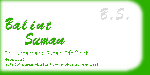 balint suman business card